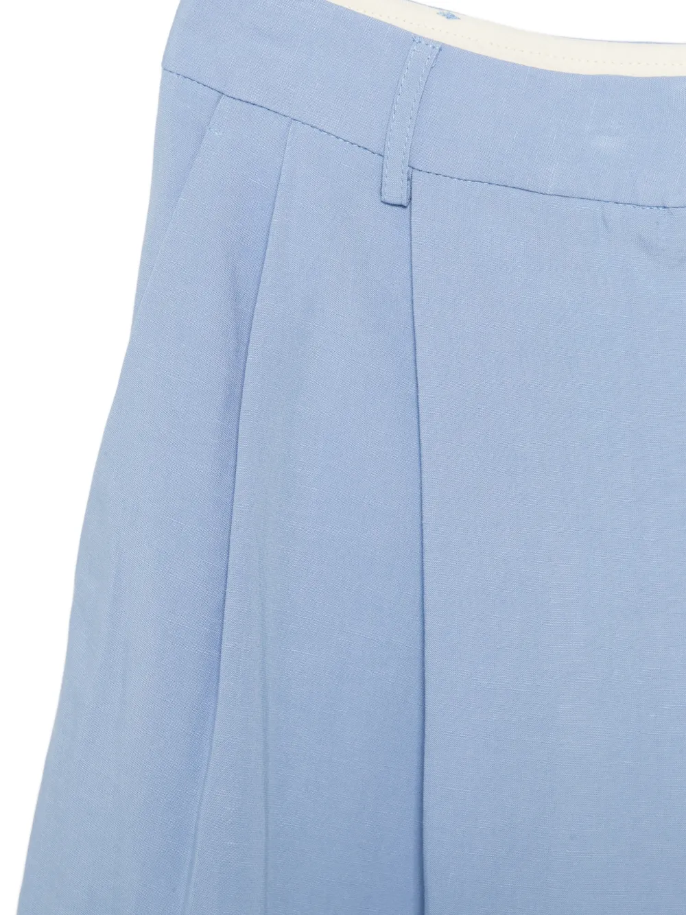 Merci Plooibroek met wijde pijpen Blauw