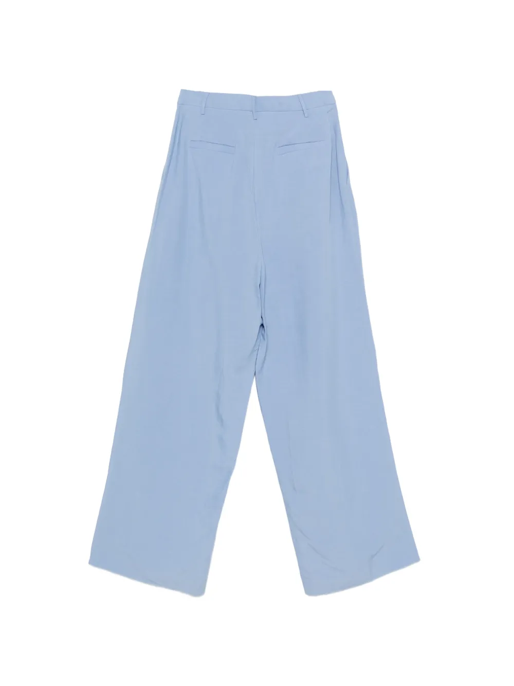 Merci Plooibroek met wijde pijpen Blauw