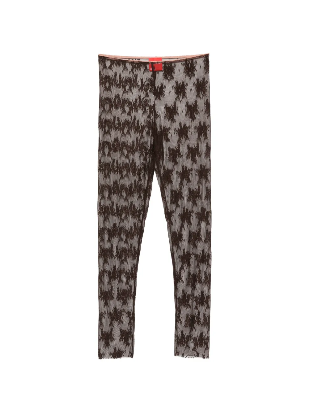 Merci floral-lace trousers - Braun