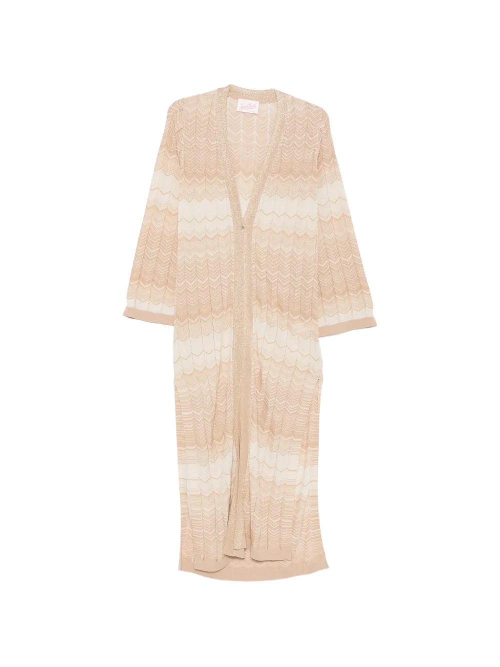 MC2 Saint Barth Vest met zigzag patroon Beige