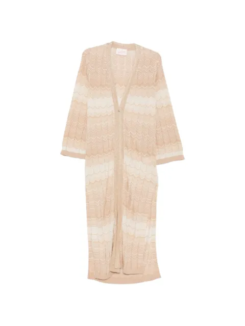 MC2 Saint Barth Tonia Lurex-Cardigan mit Zickzackmuster