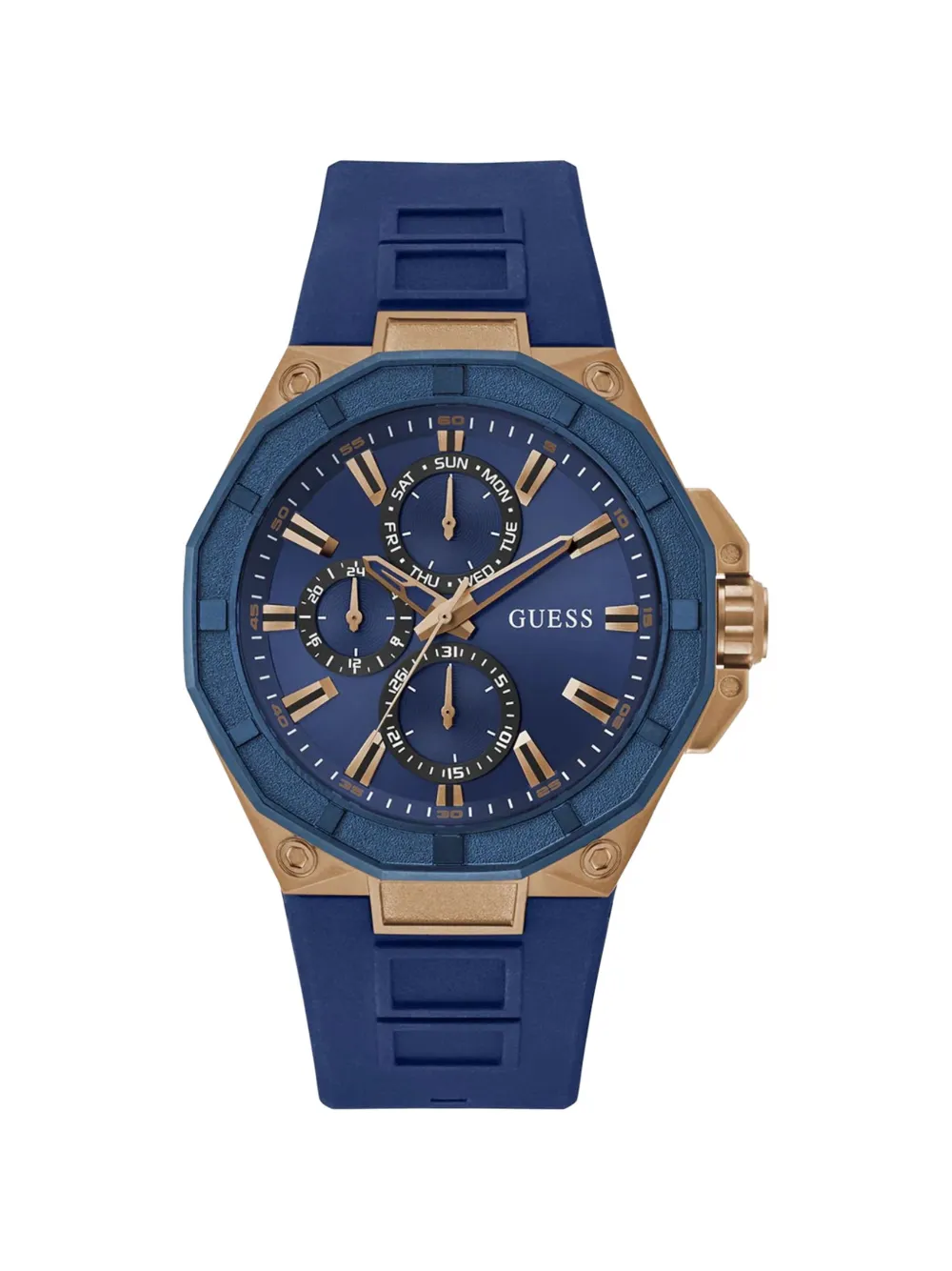 GUESS USA two-tone case 46mm watch - Blu