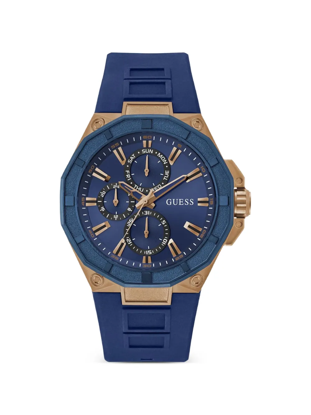 GUESS USA two-tone case 46mm watch - Blu