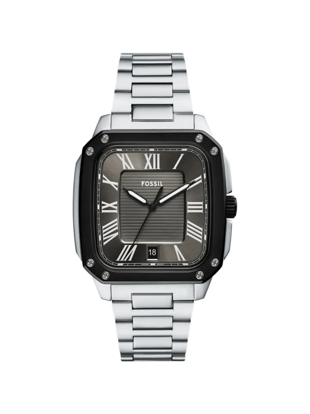 FOSSIL Crosby square-frame 42mm watch - Grigio