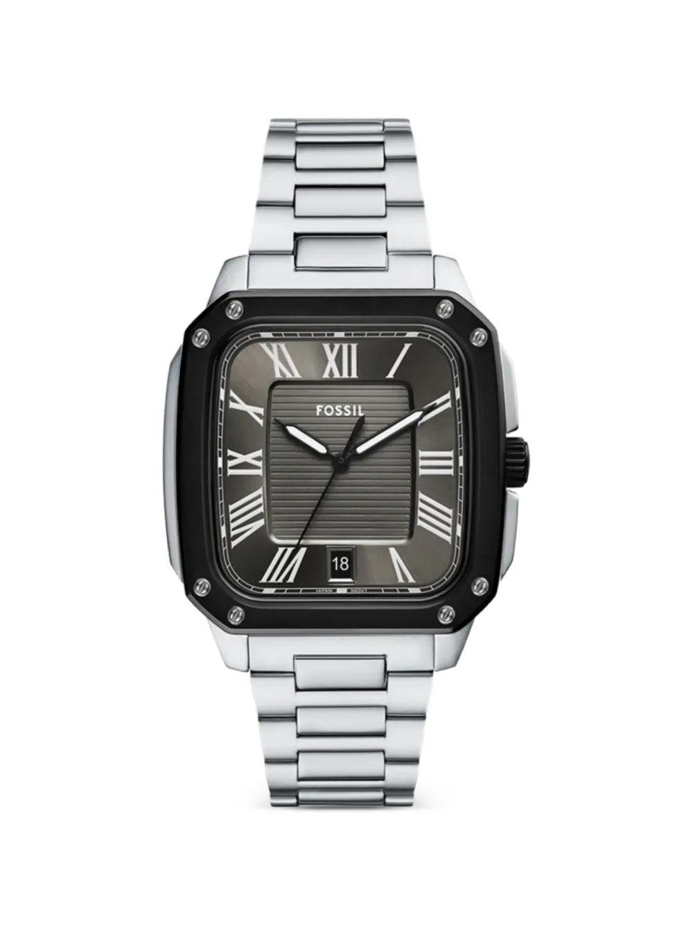 FOSSIL Crosby square-frame 42mm watch - Grigio