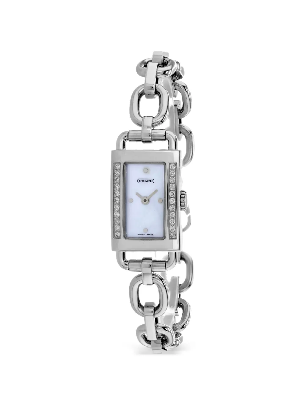 Coach mother-of-pearl diamond 18mm watch - Argento