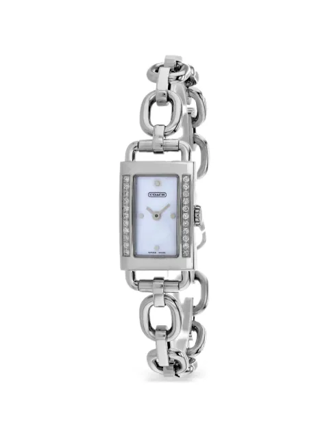 Coach reloj con madreperla y diamante de 18mm