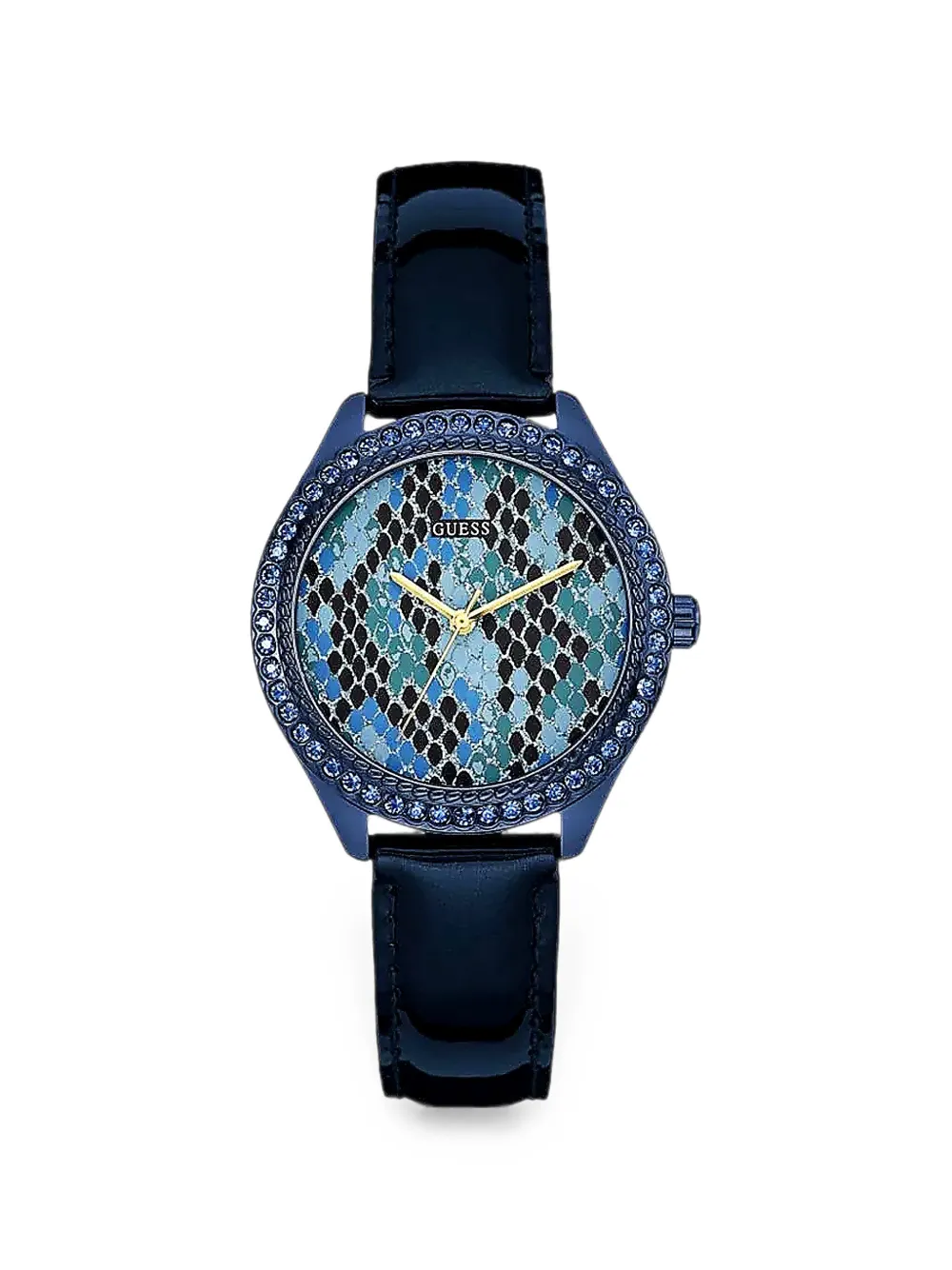 GUESS USA crystal-embellished 28mm watch - Blau