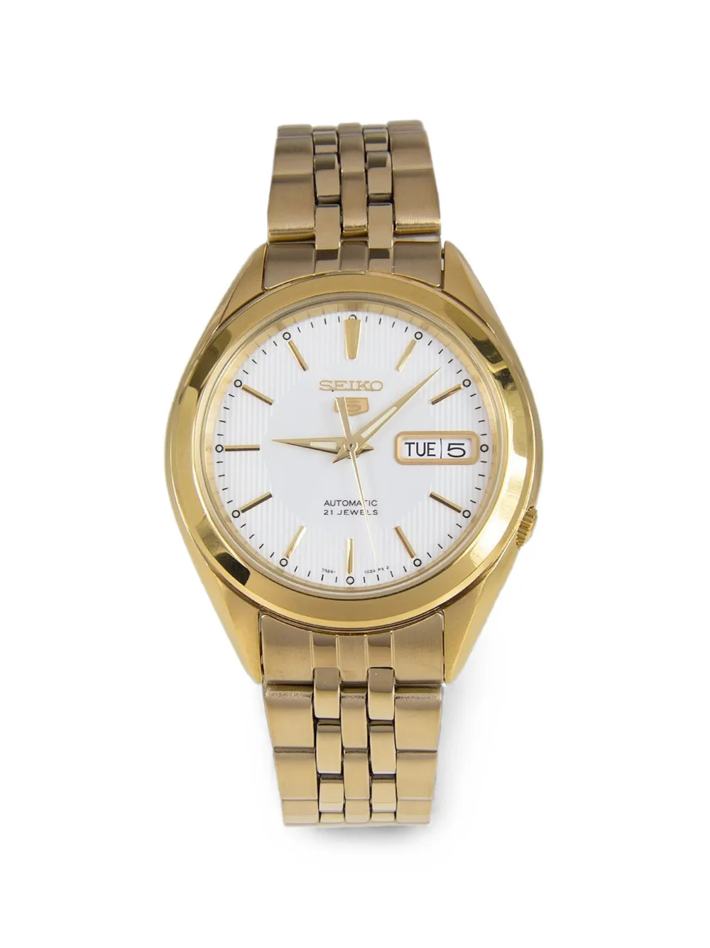 SEIKO PREOWNED 5 38mm watch - Bianco