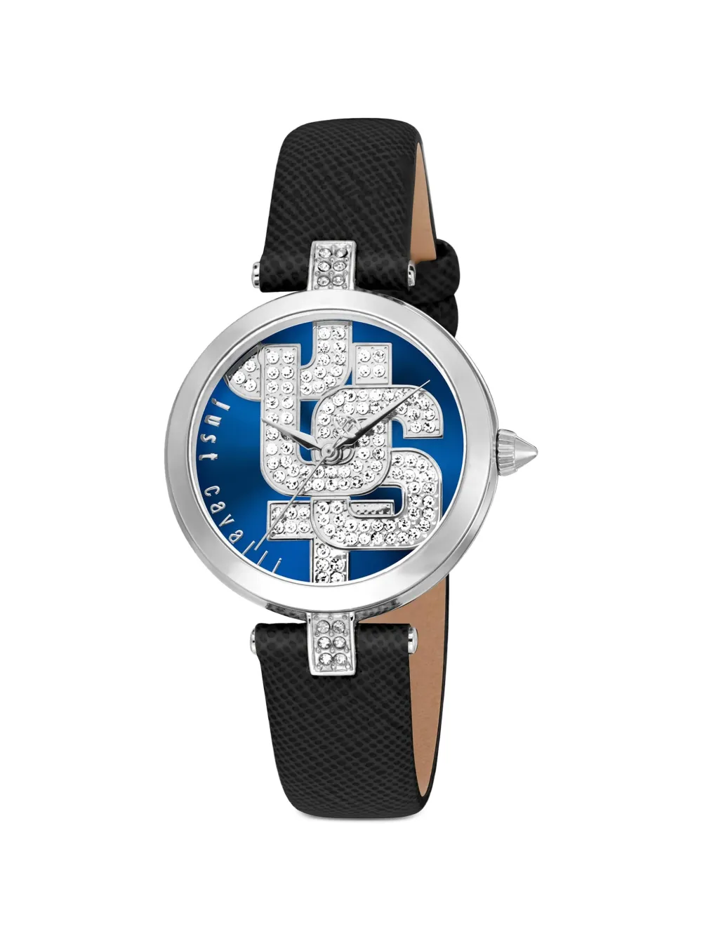 Just Cavalli Maiuscola crystal-embellished 32mm watch - Blu