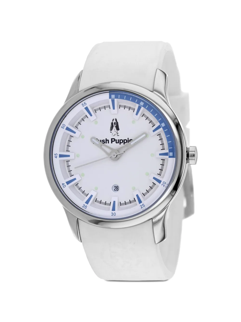 Hush Puppies logo-motif 46mm watch - Bianco