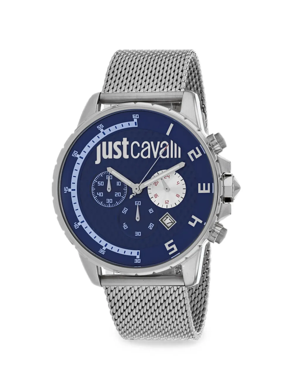 Just Cavalli Mesh-strap 44mm Watch In Metallic