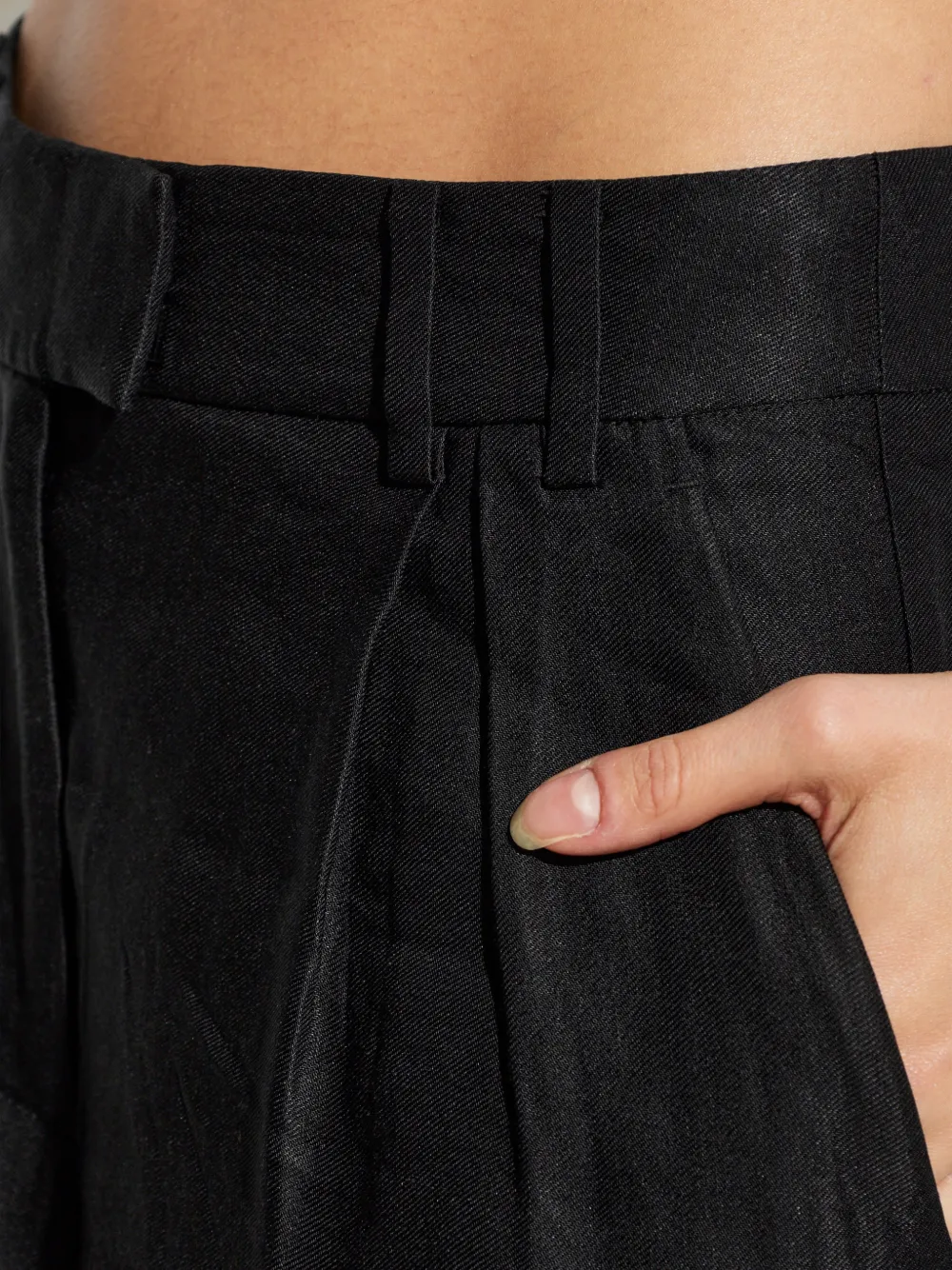AllSaints Charley geplooide broek Zwart