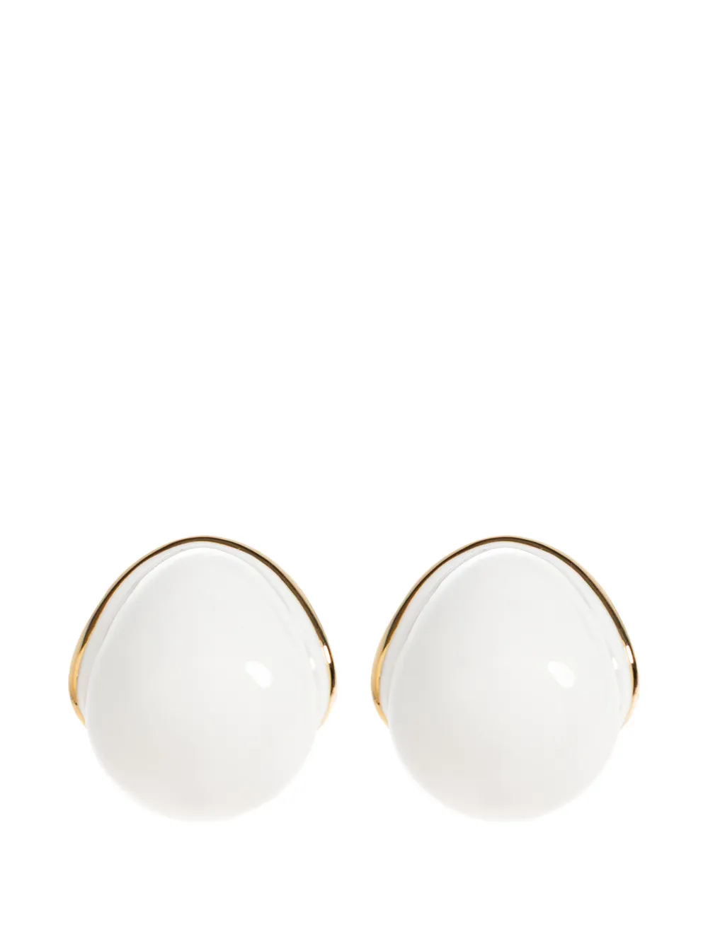 Jacquemus Raisin oval earrings - Bianco