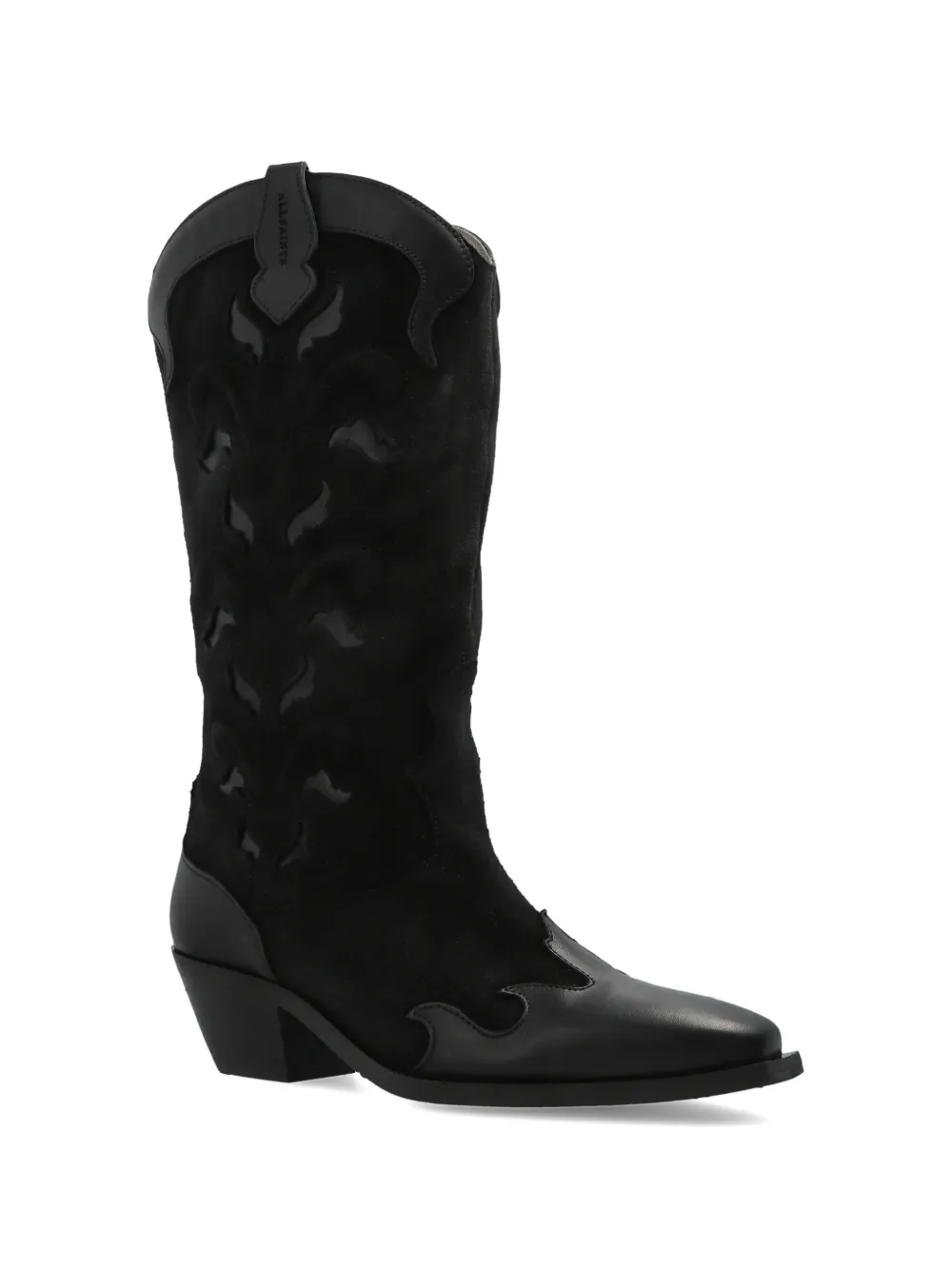 AllSaints Dolly laarzen met vlammenpatch Zwart
