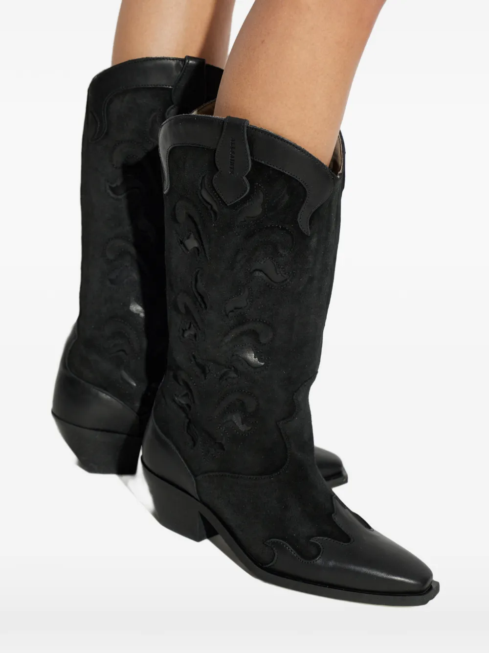 AllSaints Dolly laarzen met vlammenpatch Zwart