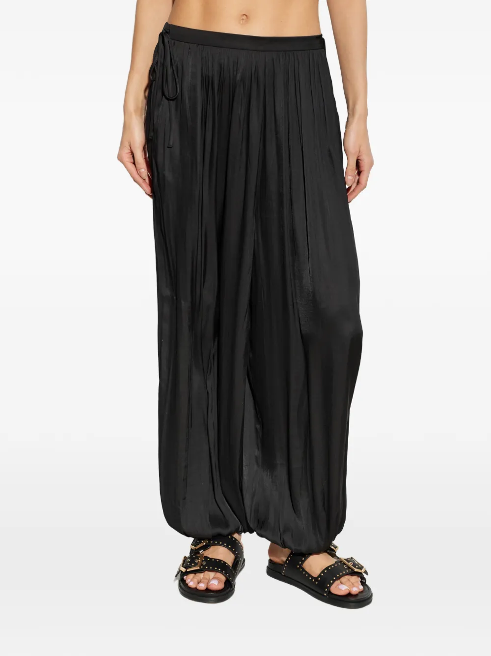AllSaints Eshe broek met trekkoordtaille Zwart