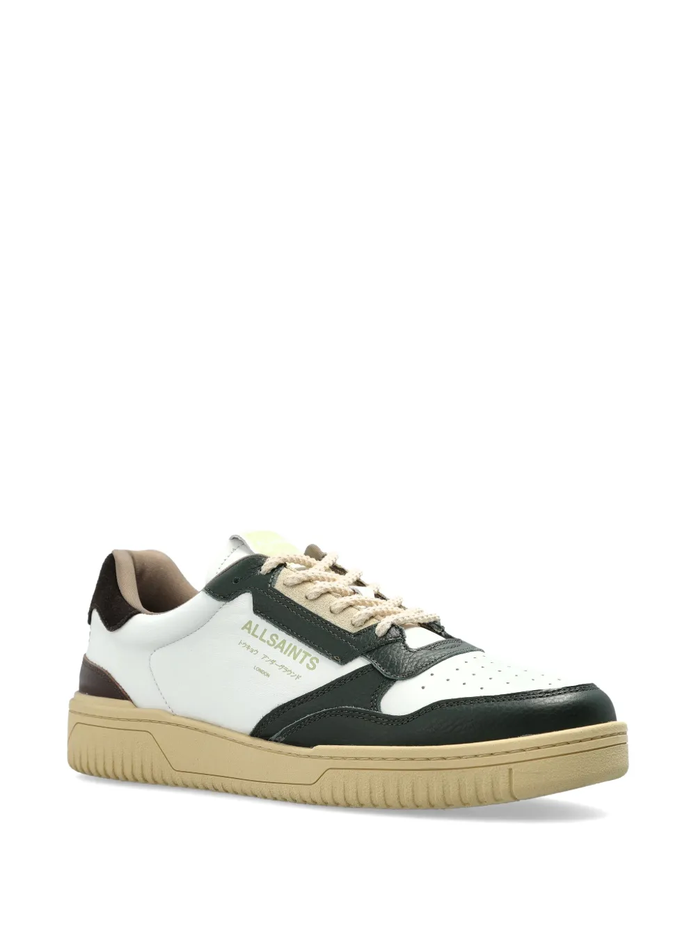 AllSaints Regan leren sneakers Wit