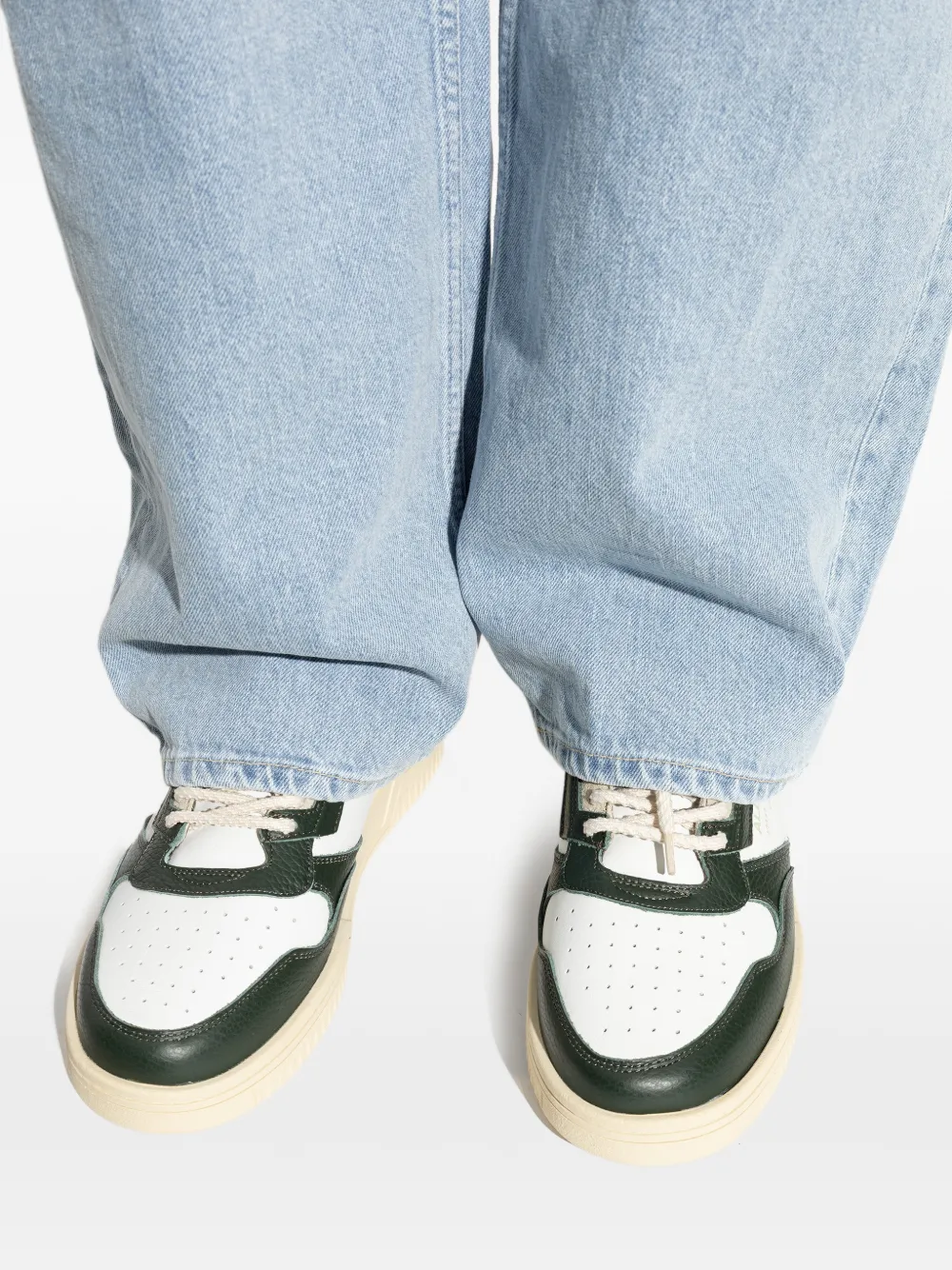 AllSaints Regan leren sneakers Wit
