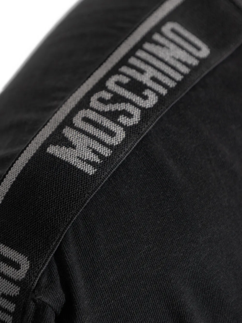 Moschino T-shirt met logo-tape Zwart