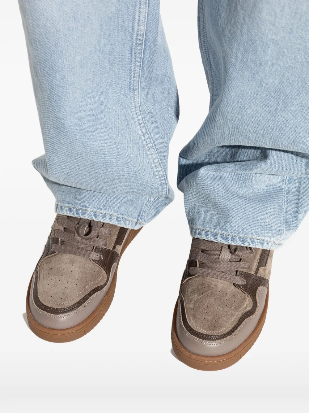 AllSaints Regan Plus panelled sneakers Beige