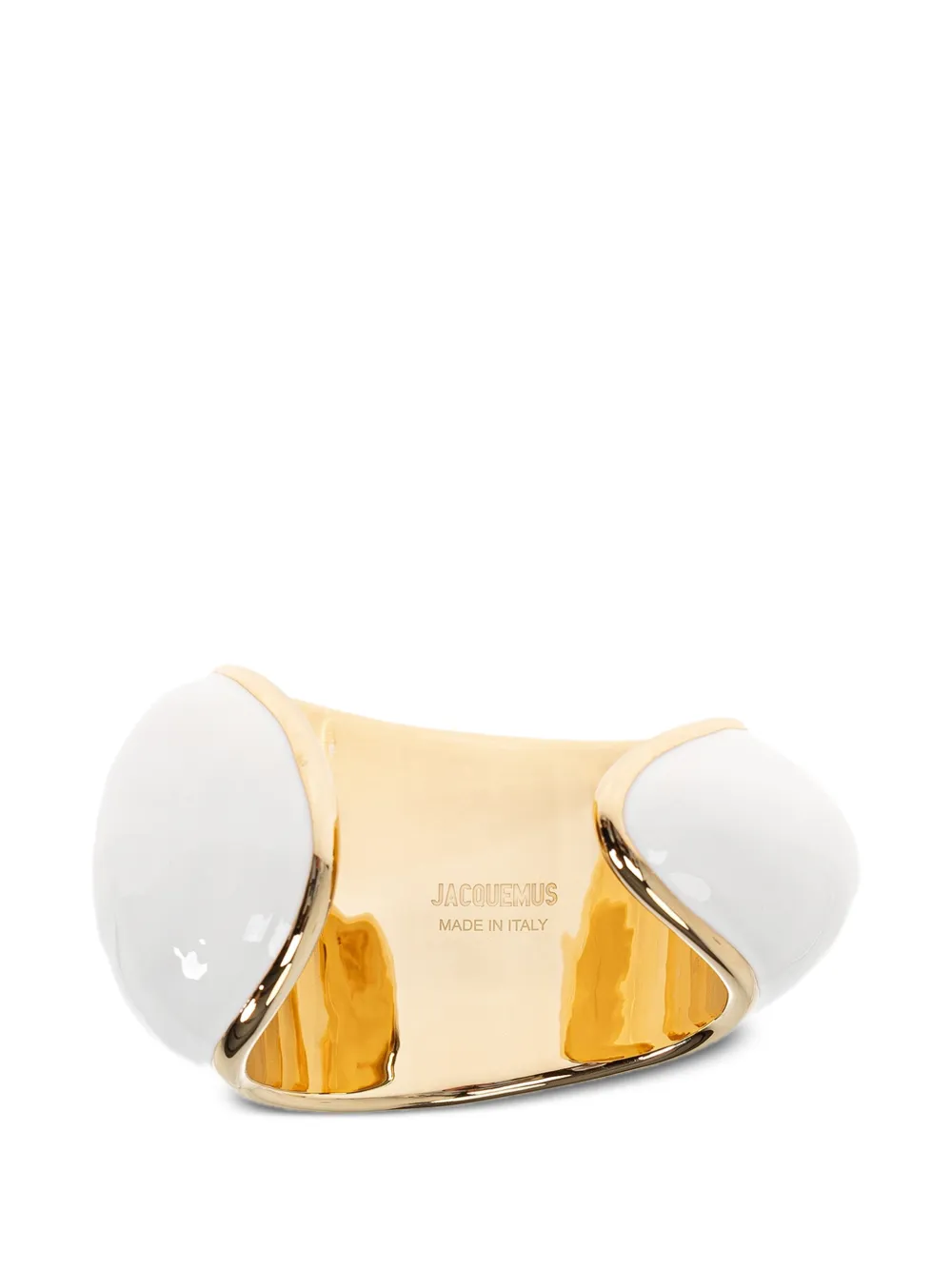 Jacquemus Raisin sculptural cuff bracelets - Bianco