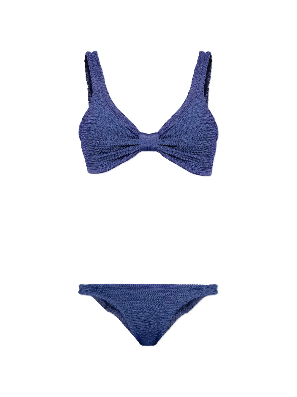 PARAMIDONNA textured-finish bikini - Blu