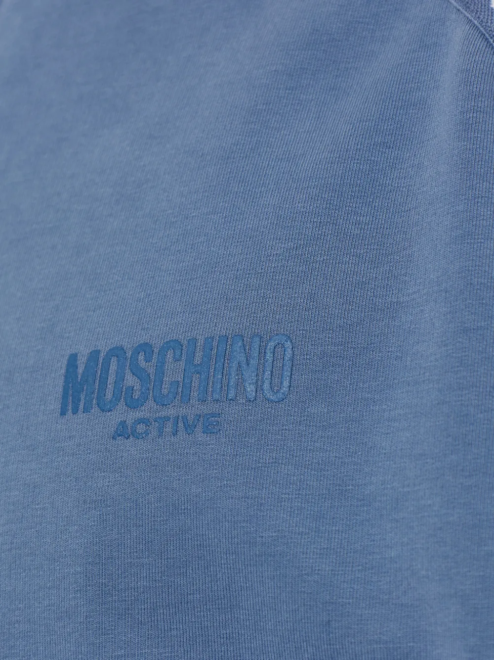 Moschino Trui met logoband en rits Blauw