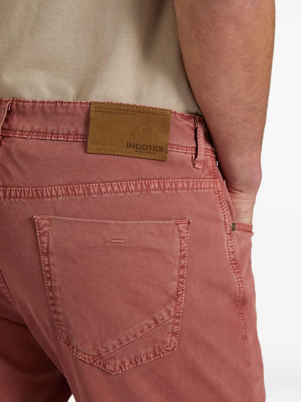 slowear Broek met vijf zakken Rood