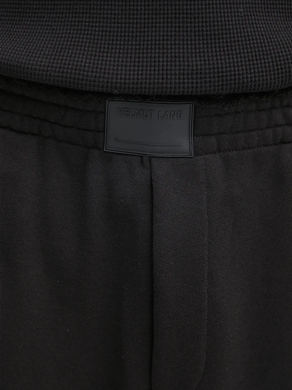 Helmut Lang Gerafelde trainingsbroek met logo-patch Zwart