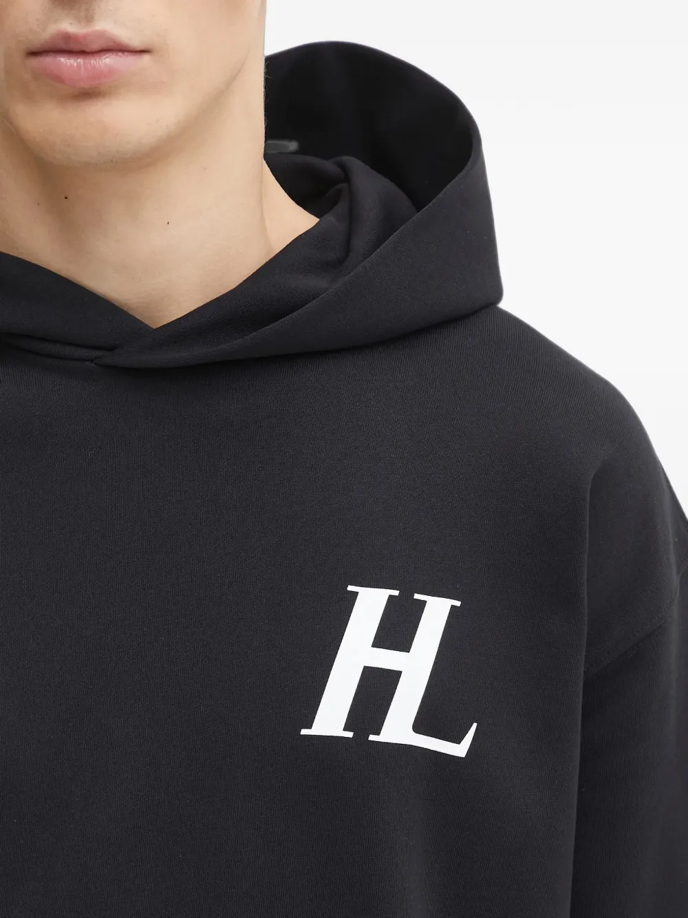 Helmut Lang Katoenen hoodie met logoprint Zwart