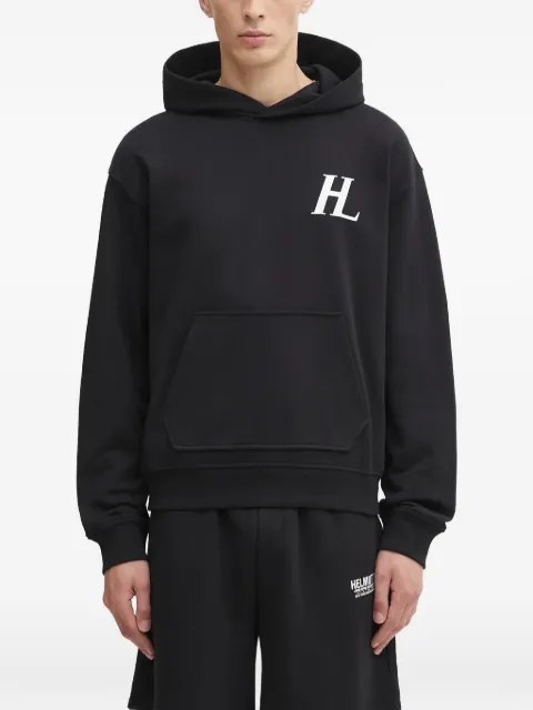 Helmut Lang logo-print cotton hoodie