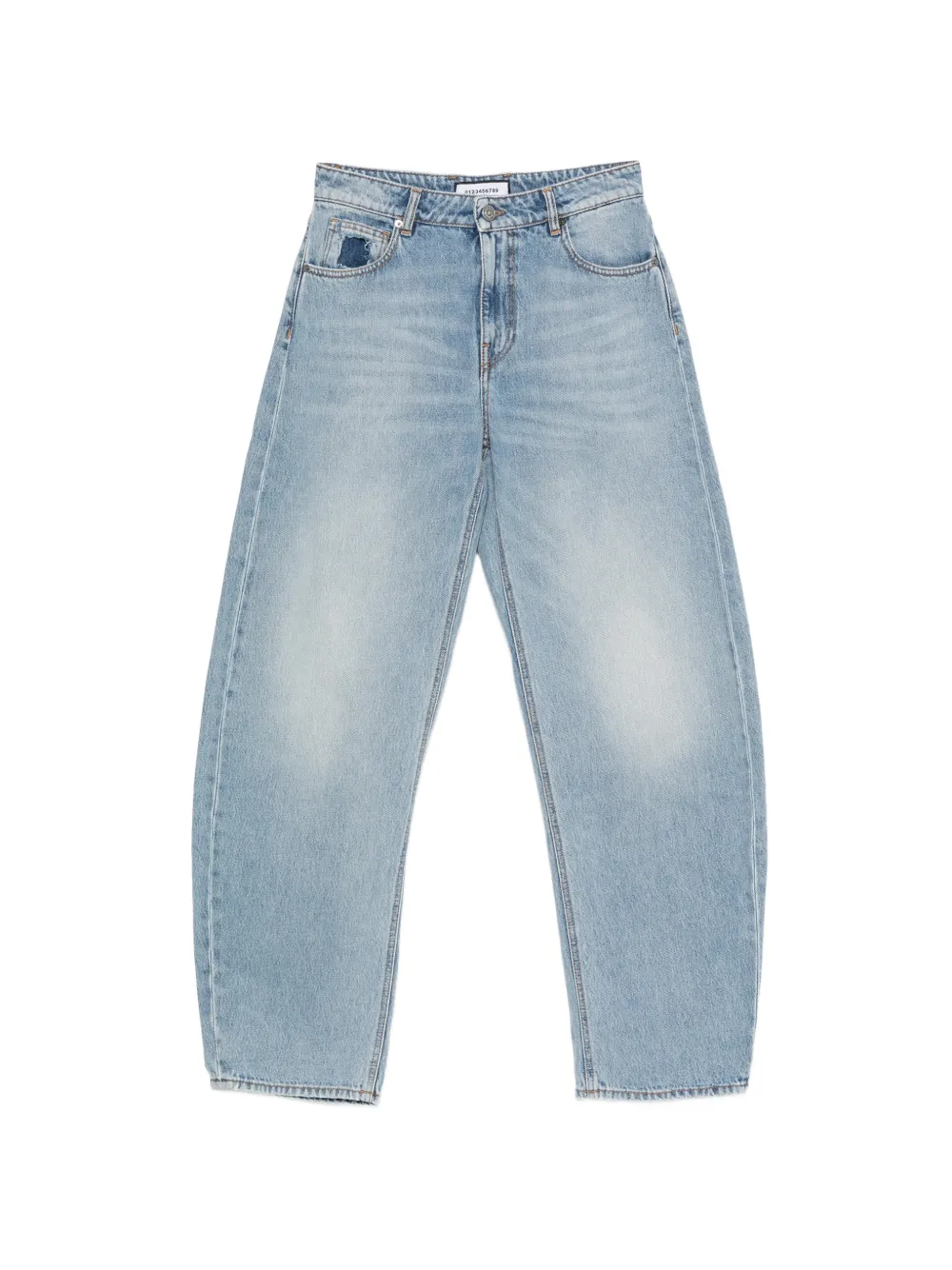 NUMERI faded-effect wide-leg jeans - Blu