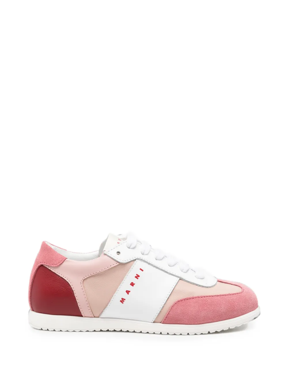 Marni Kids logo-print panelled sneakers Roze
