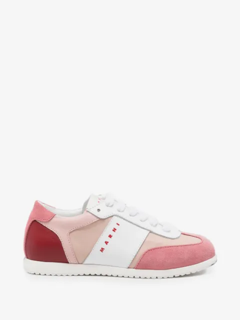 Marni Kids logo-print panelled sneakers