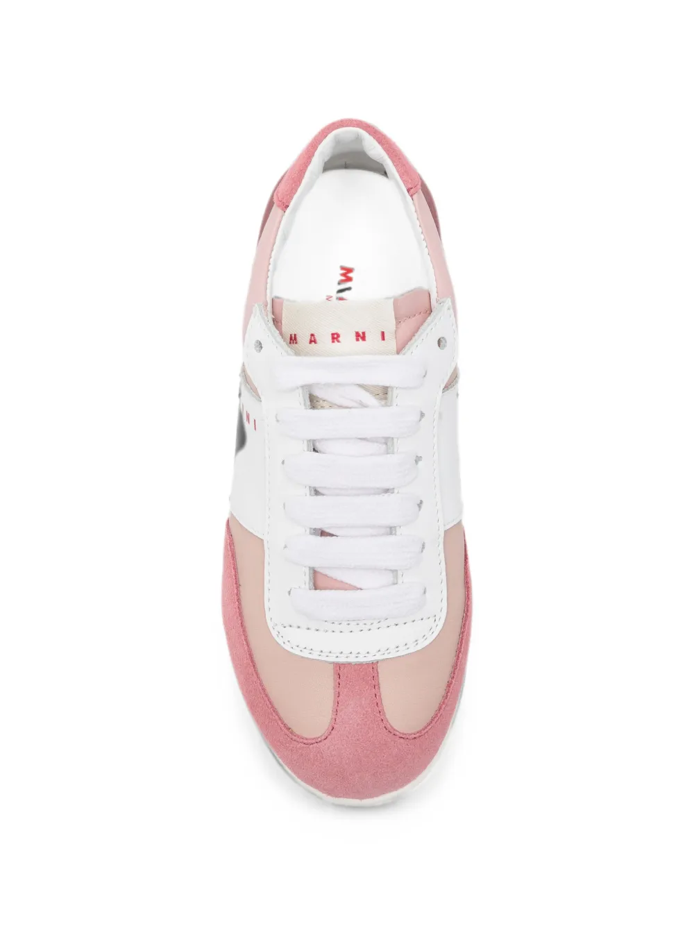 Marni Kids logo-print panelled sneakers Roze