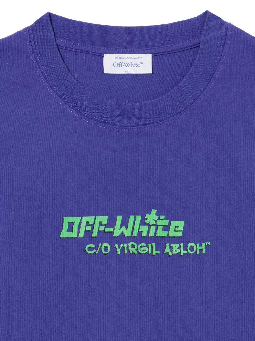 Off-White Barber 2 T-shirt Blauw