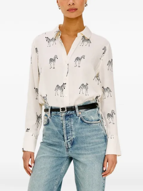 Rails Saige zebra-print buttoned shirt