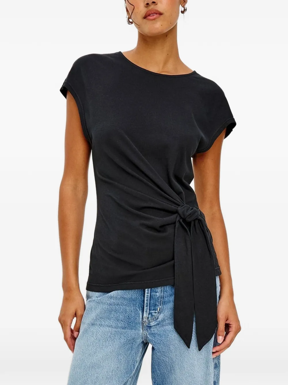 Rails Gabbie tie-waist T-shirt - Schwarz