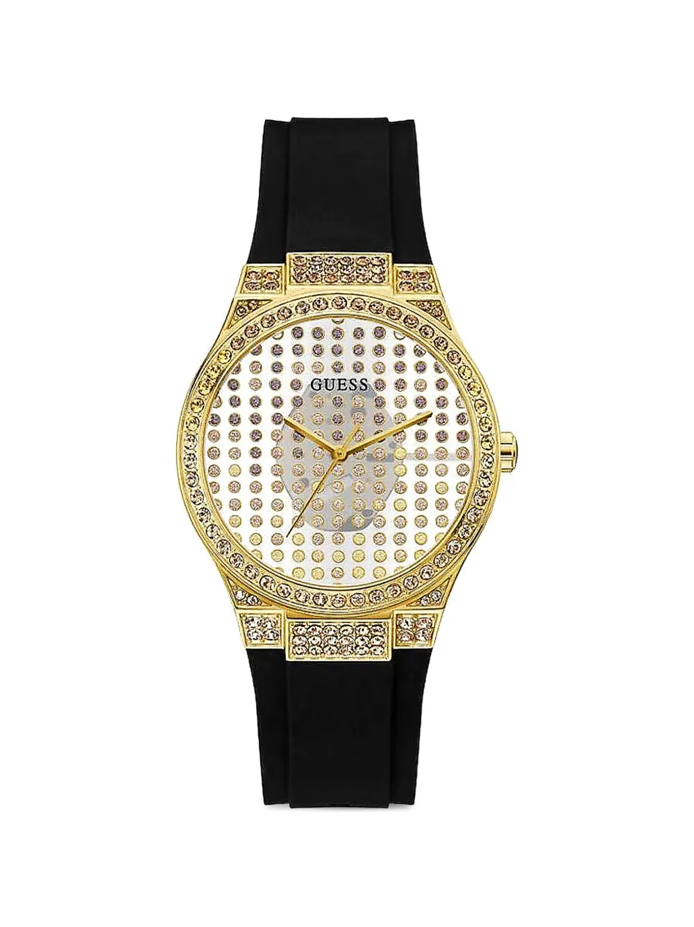 GUESS USA crystal-embellished 39mm watch - Argento