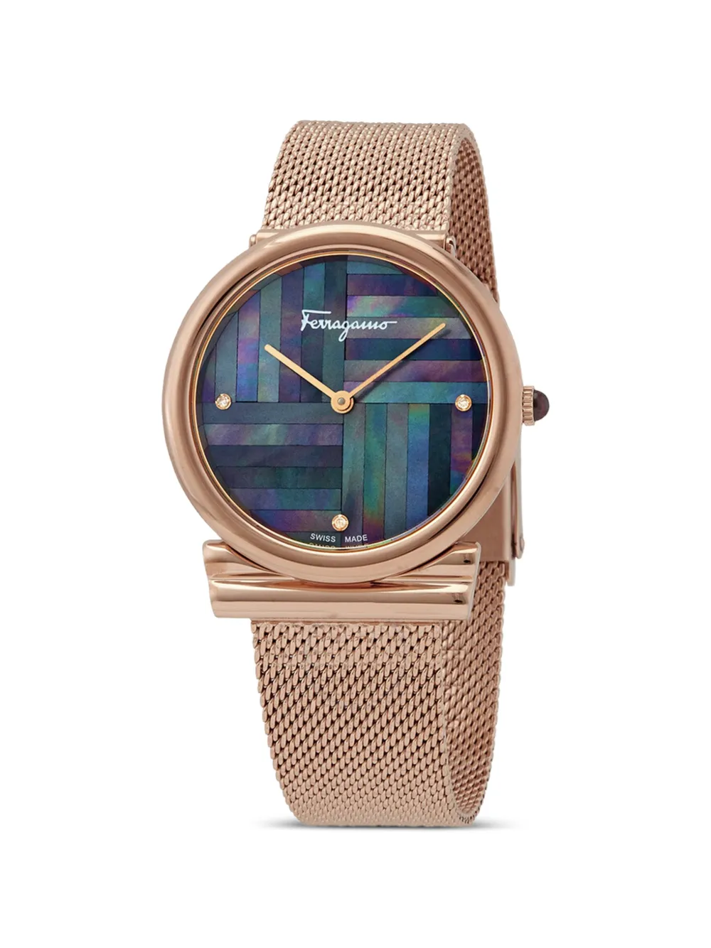 Ferragamo Gancini Slim 34mm watch - Blue