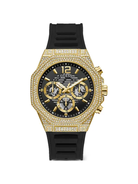 GUESS USA Momentum crystal-embellished 44mm watch