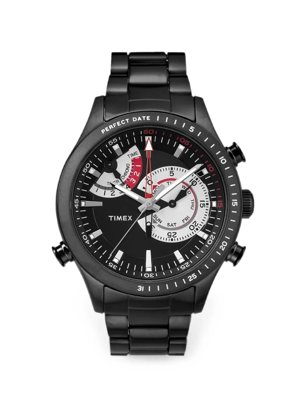 TIMEX round-face 46mm watch - Nero