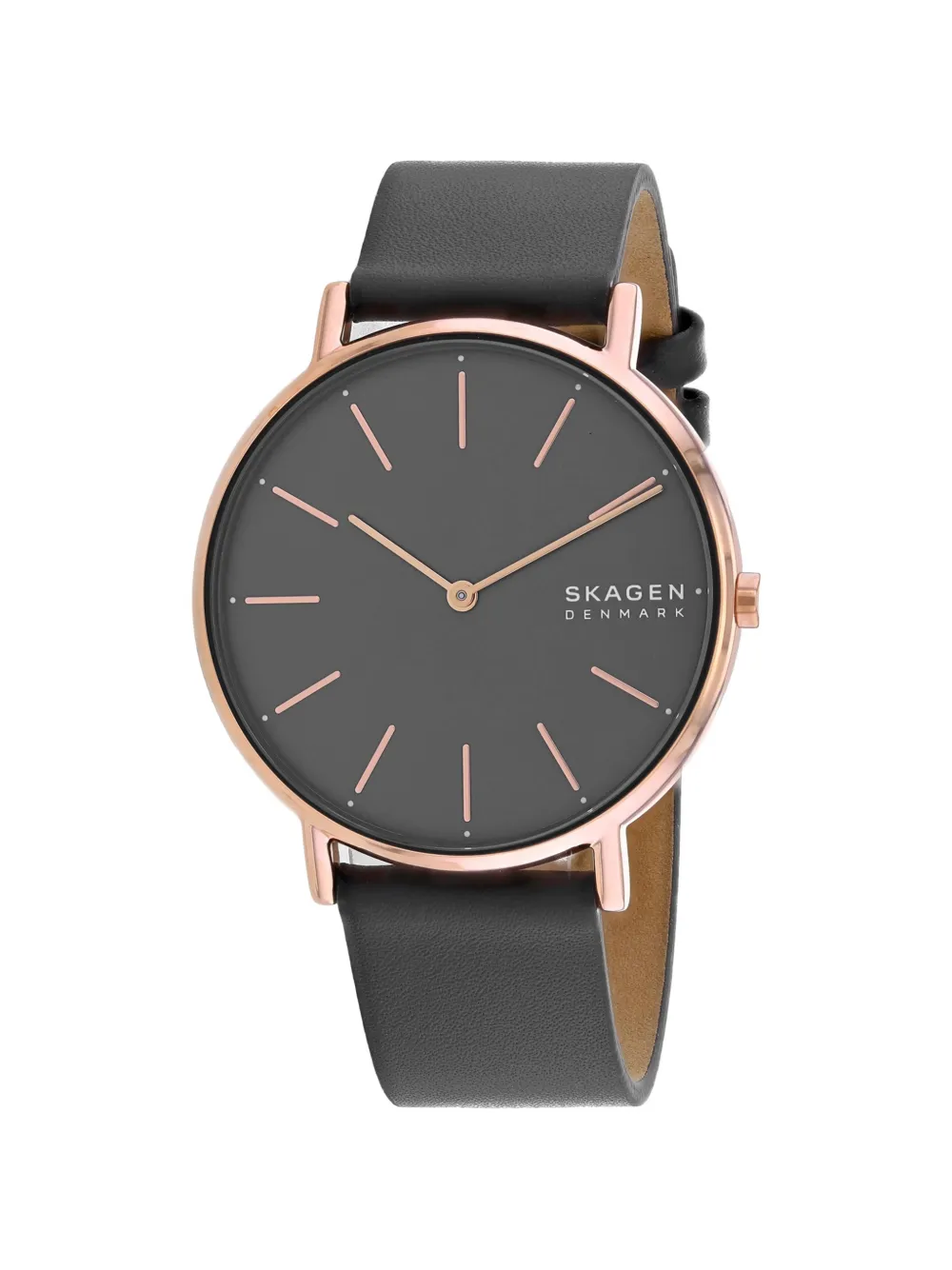 Skagen Signatur leather-strap 38mm watch - Grigio