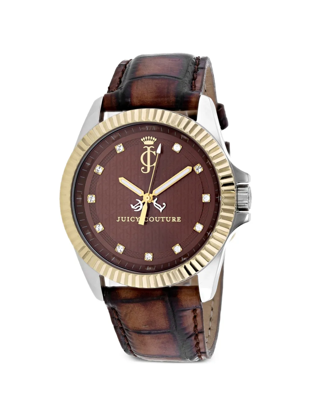 Juicy Couture Stella fluted bezel 40mm watch - Marrone