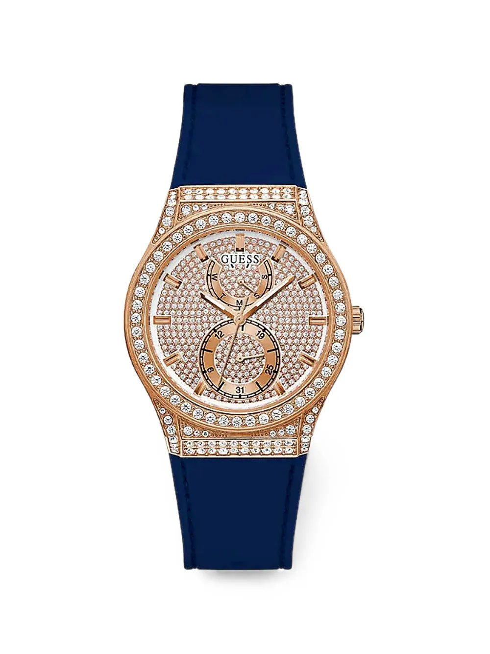 GUESS USA Princess crystal 39mm watch - Rosa