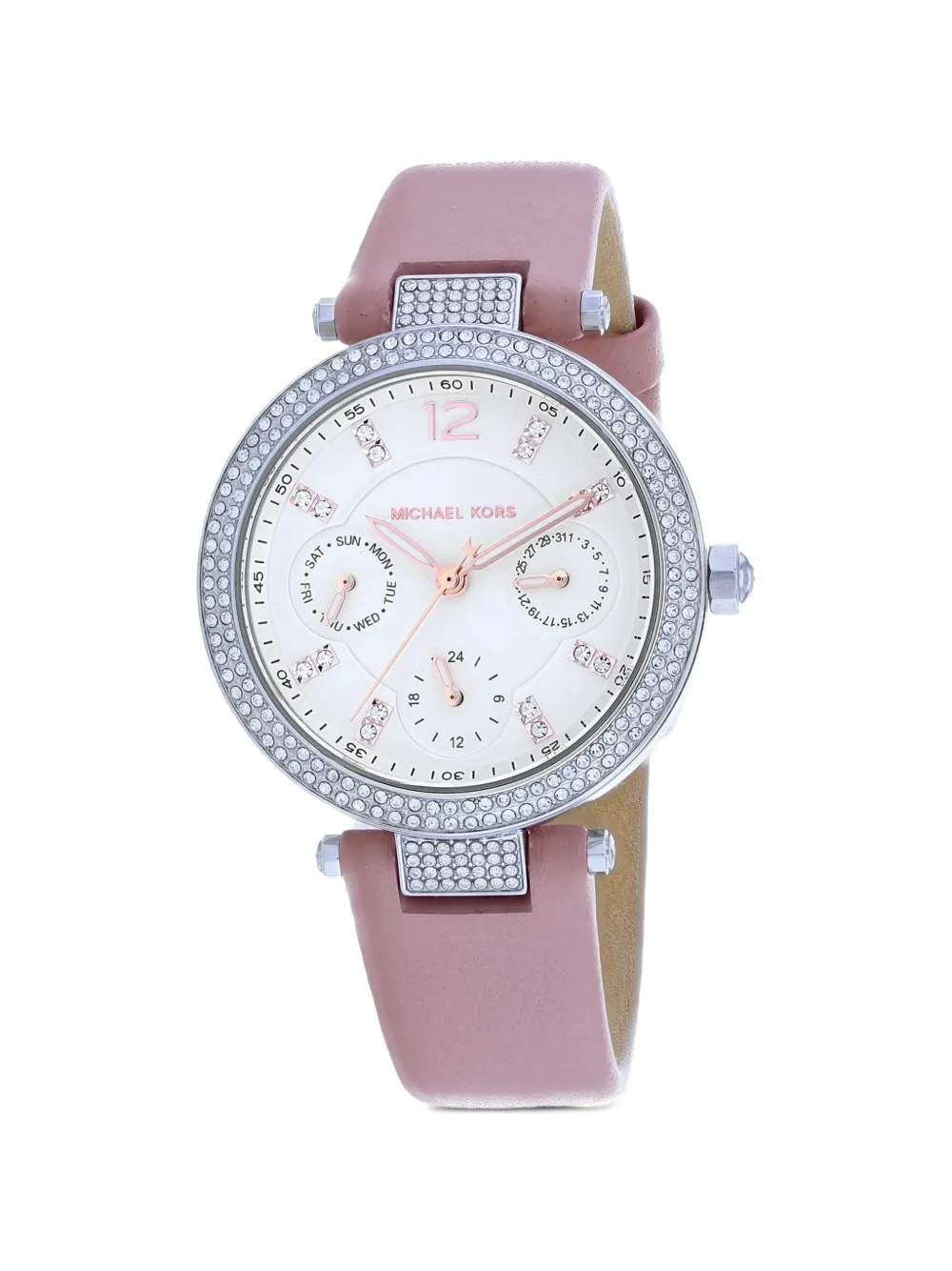 Michael Kors Parker crystal-embellishment 34 mm watch - Bianco