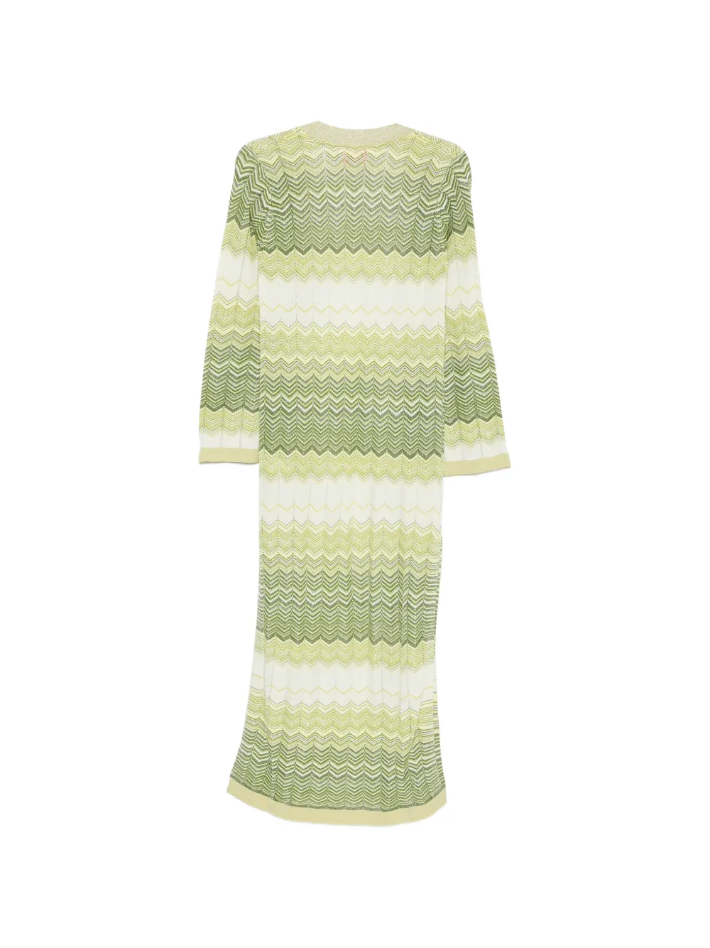 MC2 Saint Barth Tonia metallic vest met chevron streep Groen