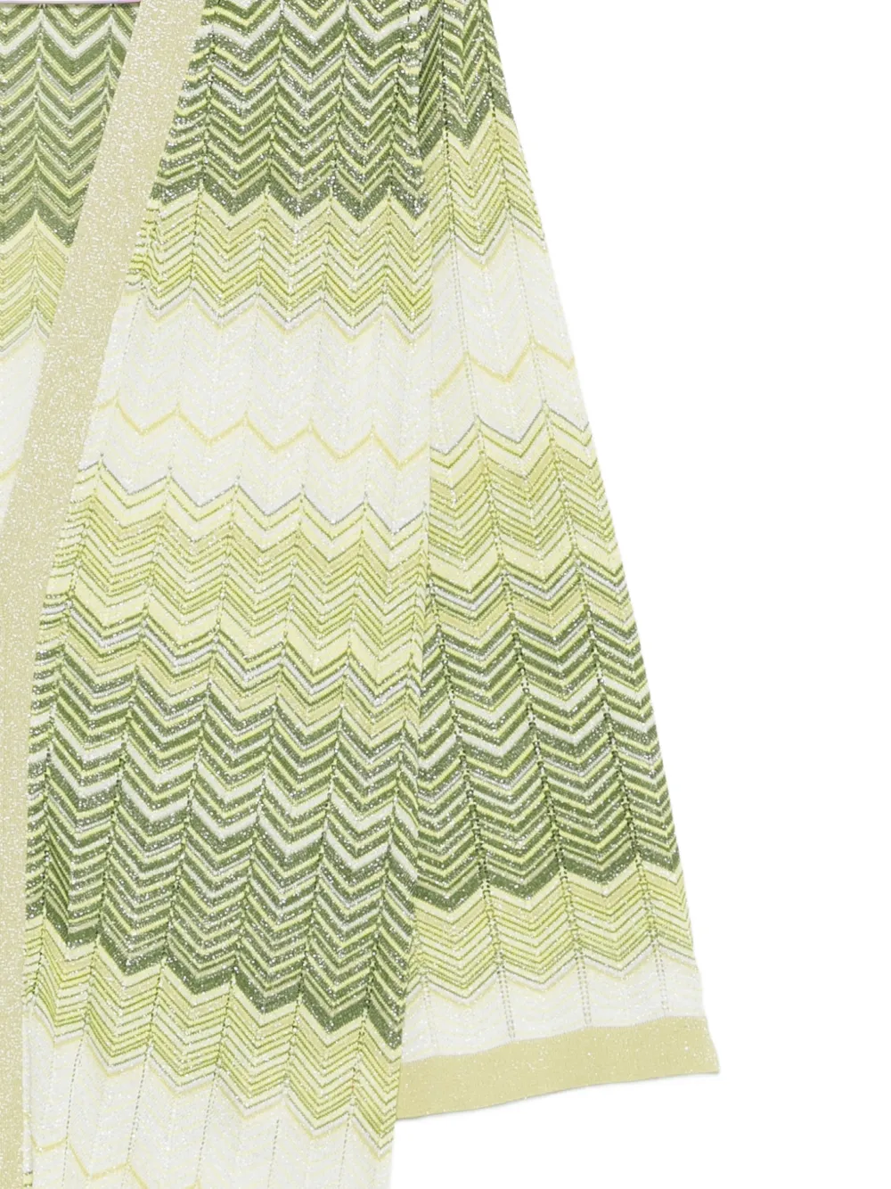 MC2 Saint Barth Tonia metallic vest met chevron streep Groen