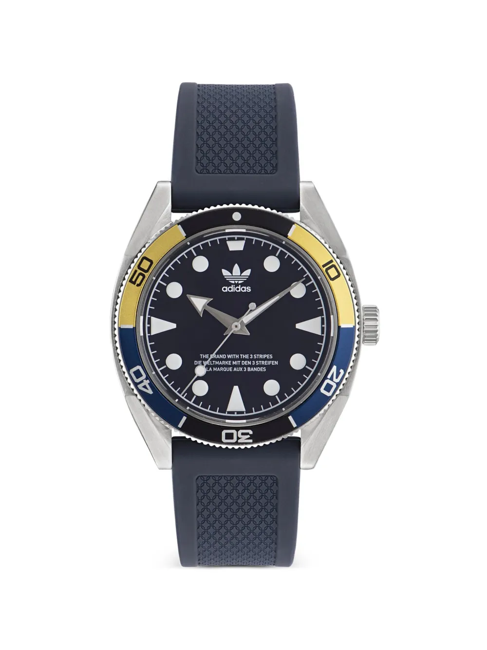 adidas logo-detail 42mm watch - Blu